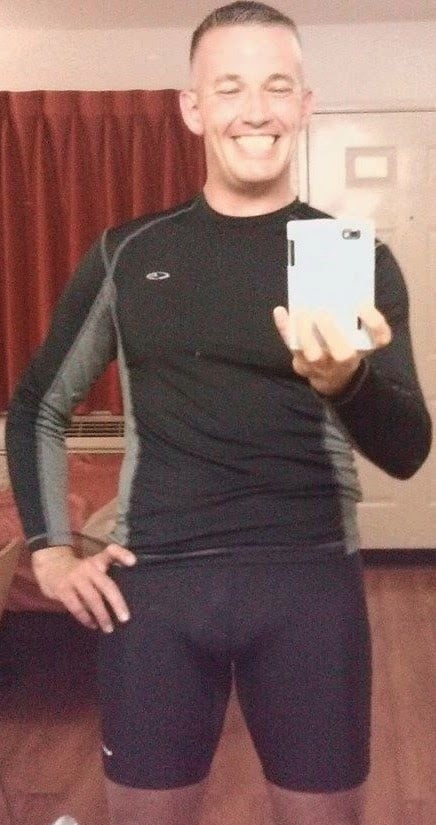 WHAT I WEAR TO MY COED CYCLING GROUP....BULGING SPANDEX! #106969027