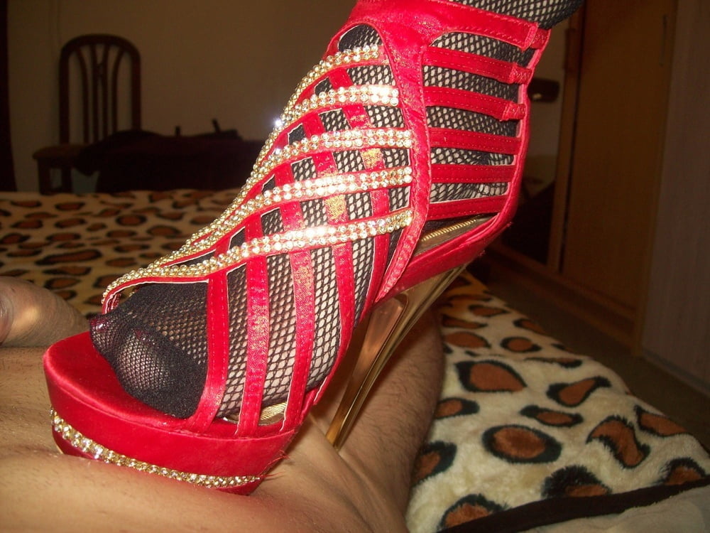 High heels Red corset #106884098
