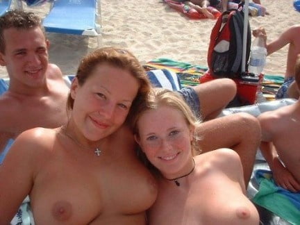 Topless on the beach double #105530628