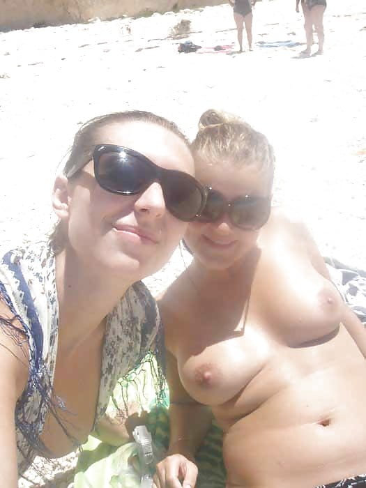 Topless on the beach double #105530847