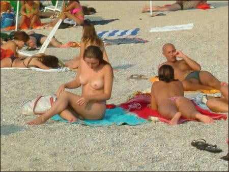 Topless on the beach double #105530893