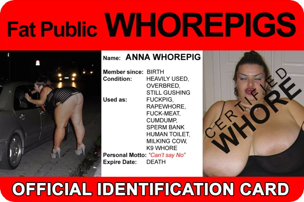 slut id card notepad whores and fuckpigs #81471446