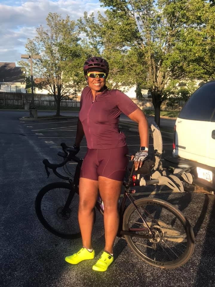 Ebony Spandex Cyclists #93578326