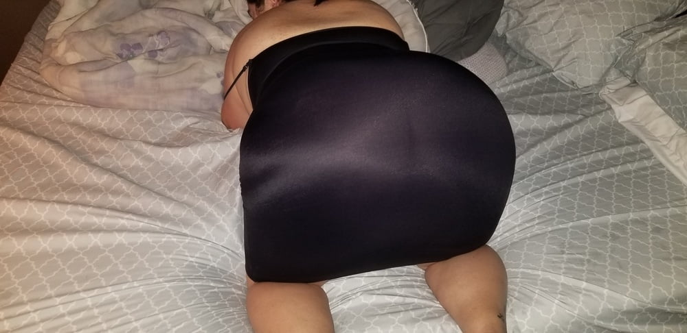Sexy BBW Little Black Dress and Sold Pink Panties #106595820