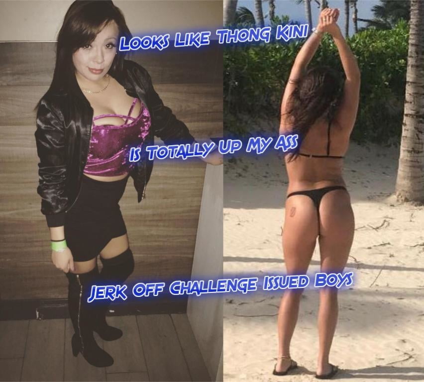 Jessy tanga culo giovane jerk off sfida bikini & tanga
 #82144445