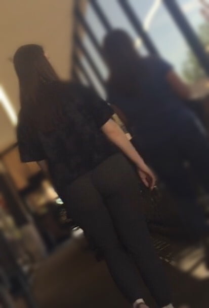 Thin chick with FAT ass In loose sweats #96883322