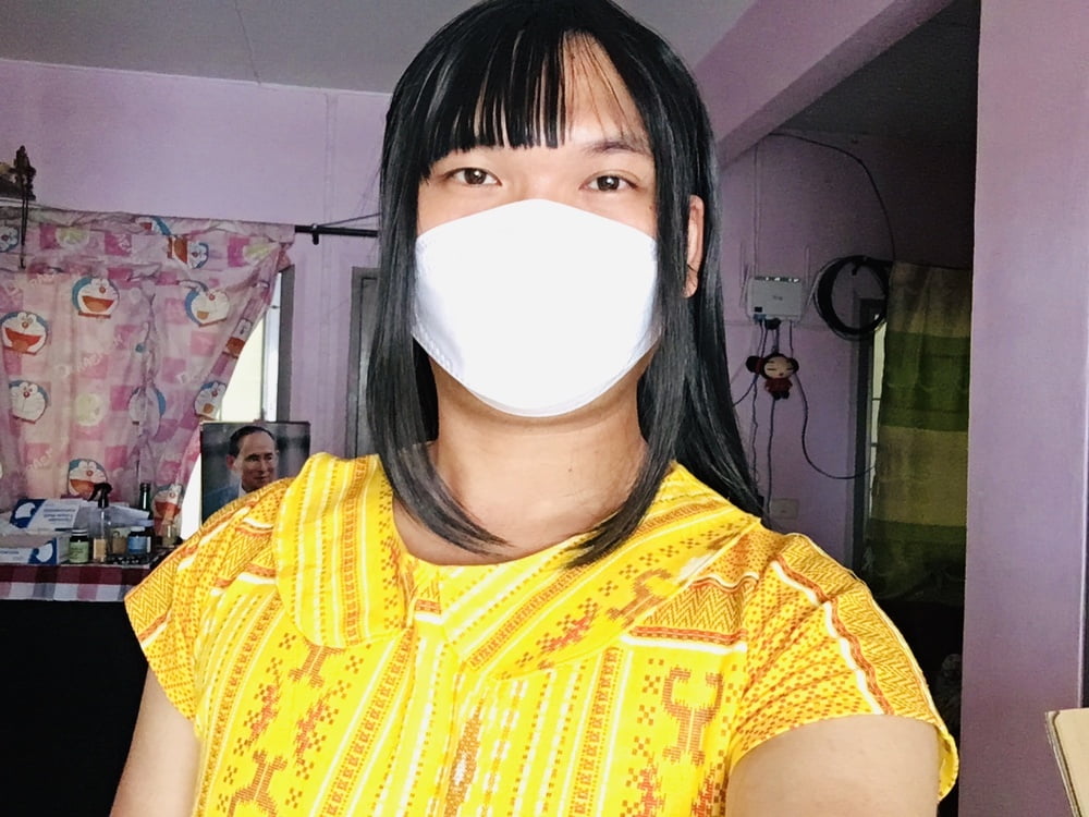 Dress Yellow Teen ladyboy #107097341