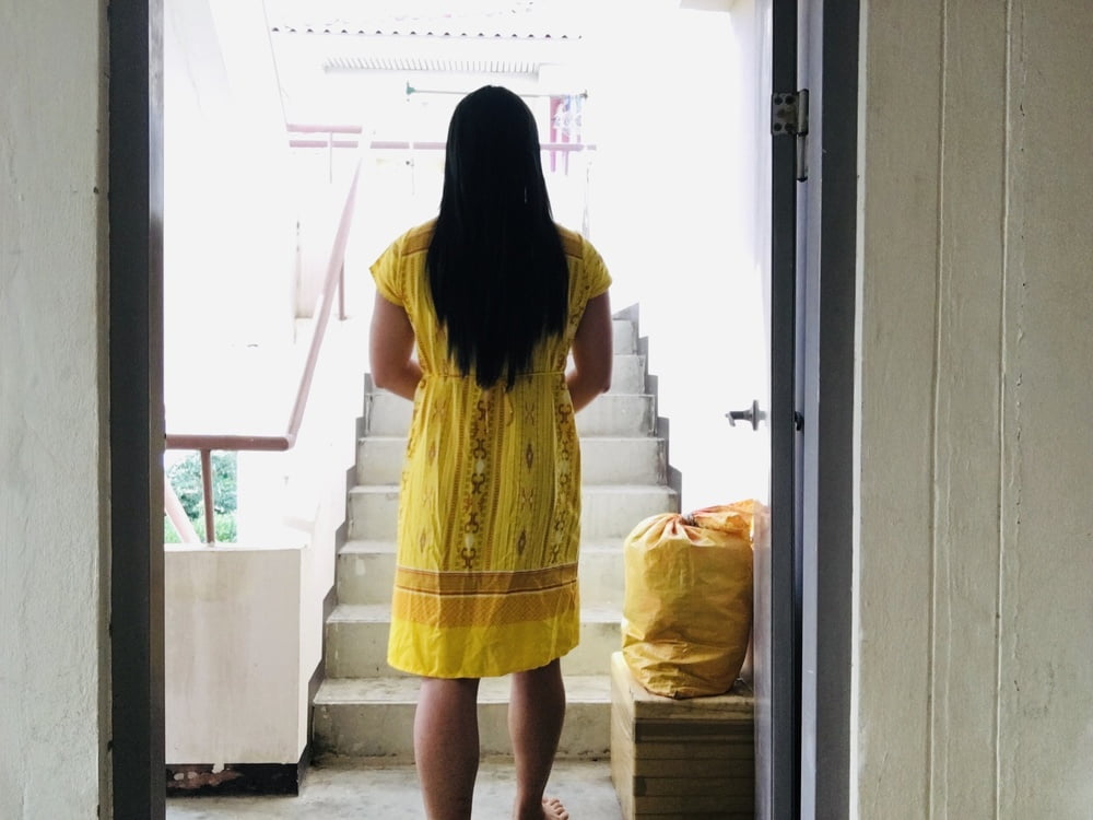 Dress Yellow Teen ladyboy #107097347