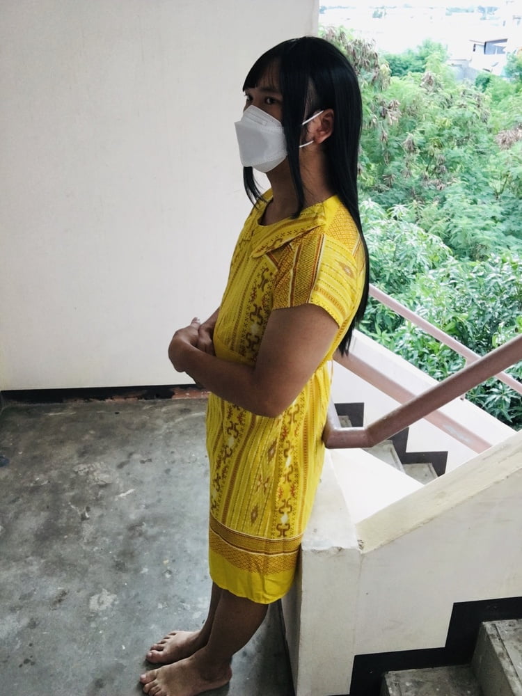 Dress Yellow Teen ladyboy #107097358