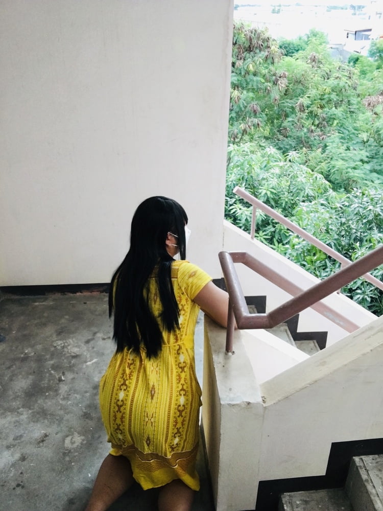 Dress Yellow Teen ladyboy #107097375