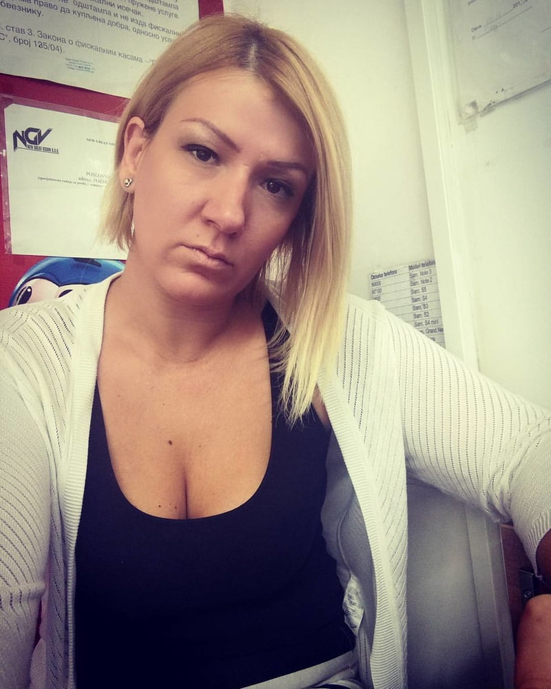 Serbian beautiful blonde milf big natural tits Sanja Matovic #93532262