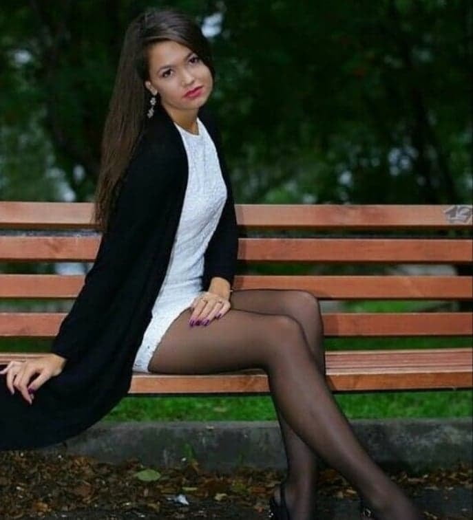 bench girls sexy legs #97680826