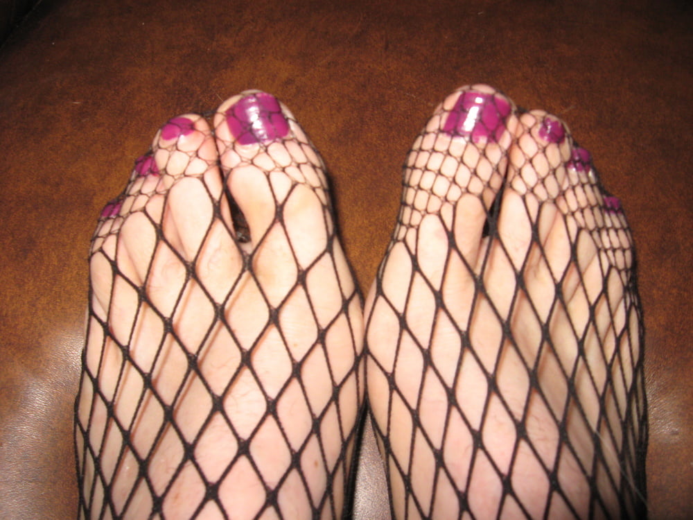 HOT Feet red Nail , Netzstrumpfhose #95337332