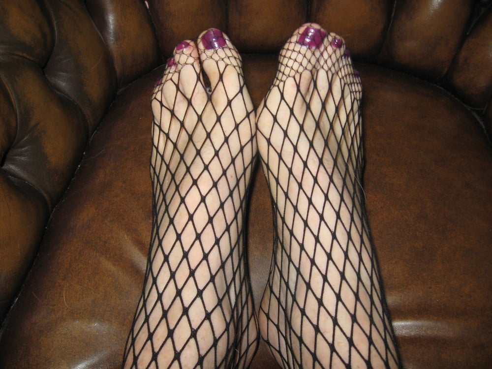 HOT Feet red Nail , Netzstrumpfhose #95337338