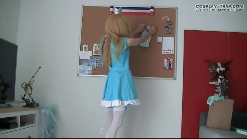 Crossdress cosplay Tennis Rosalina panties and anal show #106920521