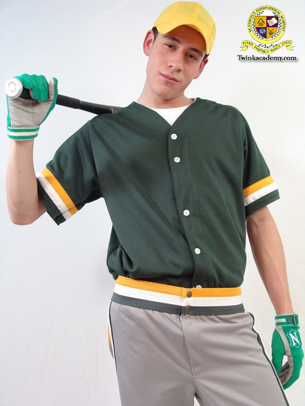 Gustavo strips out of his baseball uniform #106971786