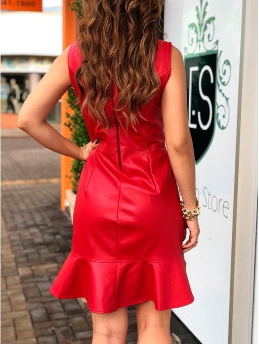 Red Leather Dress 3 - by Redbull18 #99344896
