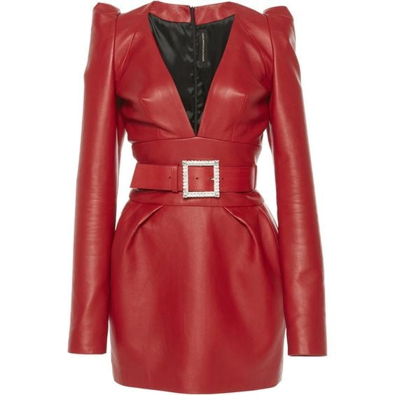 Red Leather Dress 3 - by Redbull18 #99344900