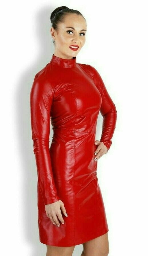 Red Leather Dress 3 - by Redbull18 #99344912