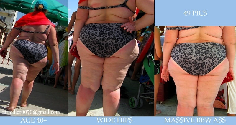 Bionde grasse in bikini (donne vecchie voyeur della spiaggia)
 #80821350