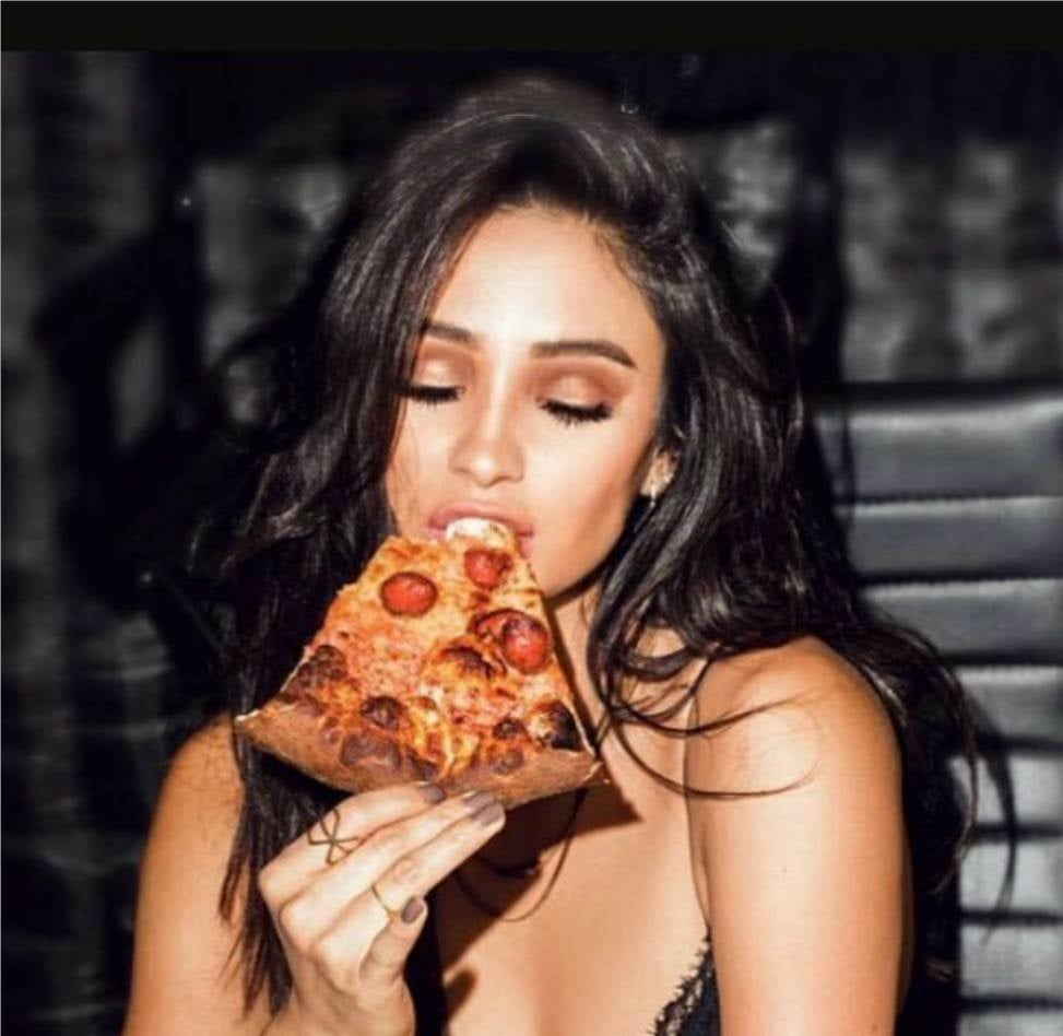 Hot Girls Eating Pizza #88358027