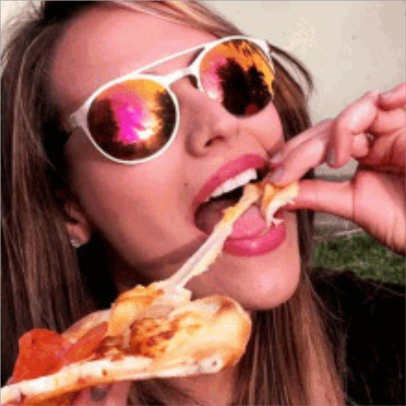 Hot Girls Eating Pizza #88358040