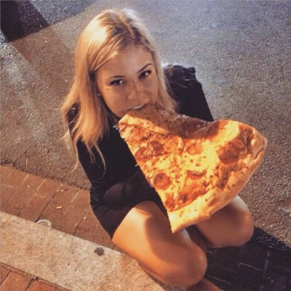 Hot Girls Eating Pizza #88358043