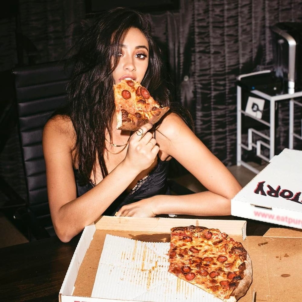 Hot Girls Eating Pizza #88358073