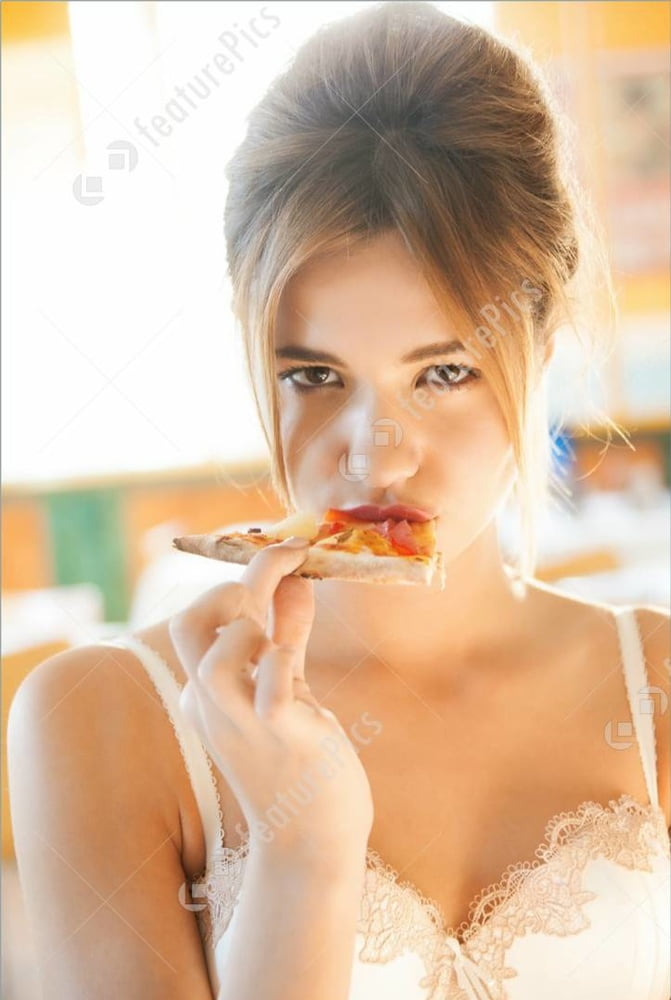 Hot Girls Eating Pizza #88358136