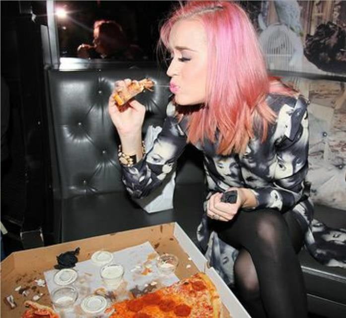 Hot Girls Eating Pizza #88358210