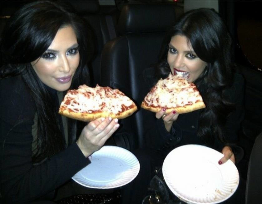 Hot Girls Eating Pizza #88358216