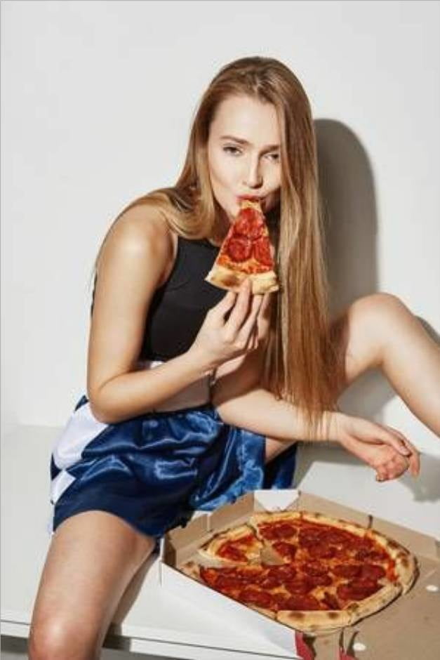 Hot Girls Eating Pizza #88358231