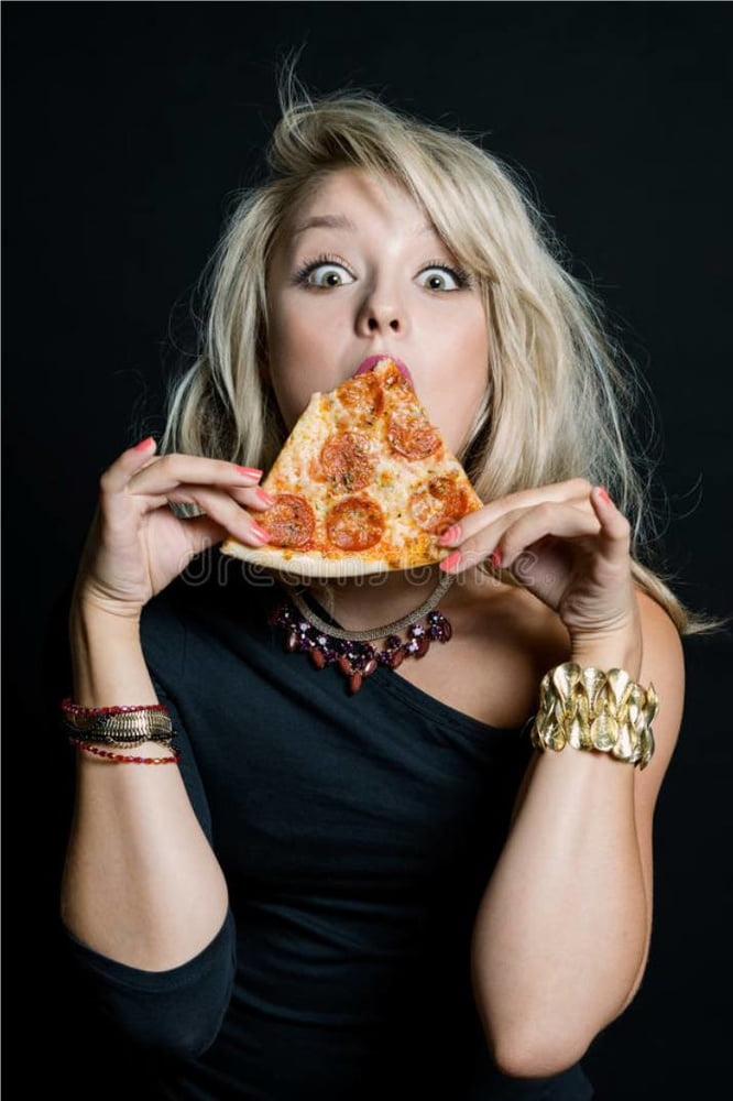 Hot Girls Eating Pizza #88358241