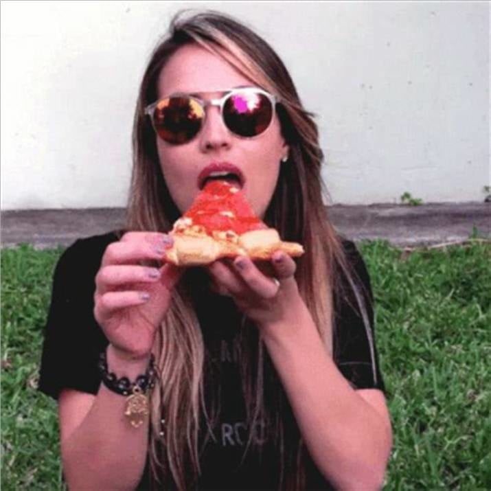 Hot Girls Eating Pizza #88358244
