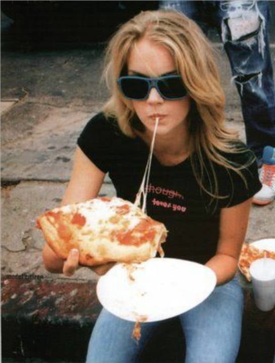 Hot Girls Eating Pizza #88358247