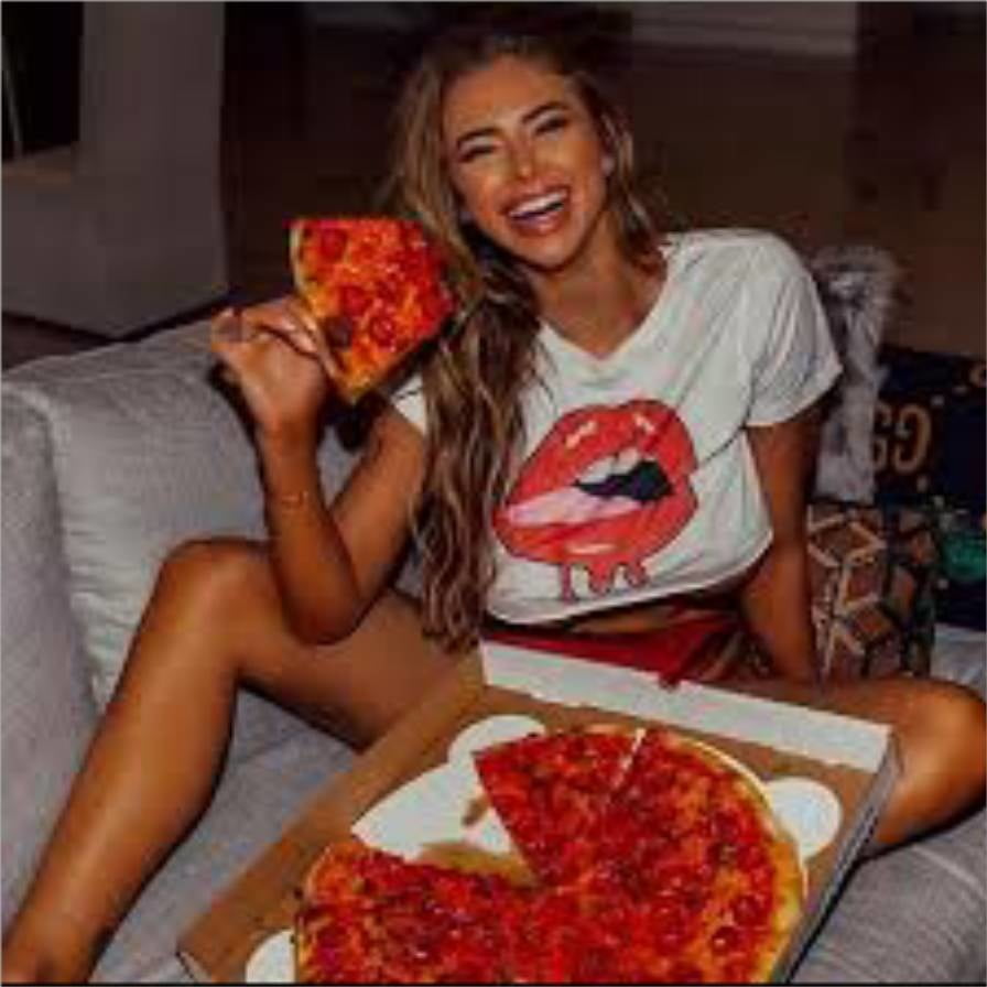 Hot Girls Eating Pizza #88358269