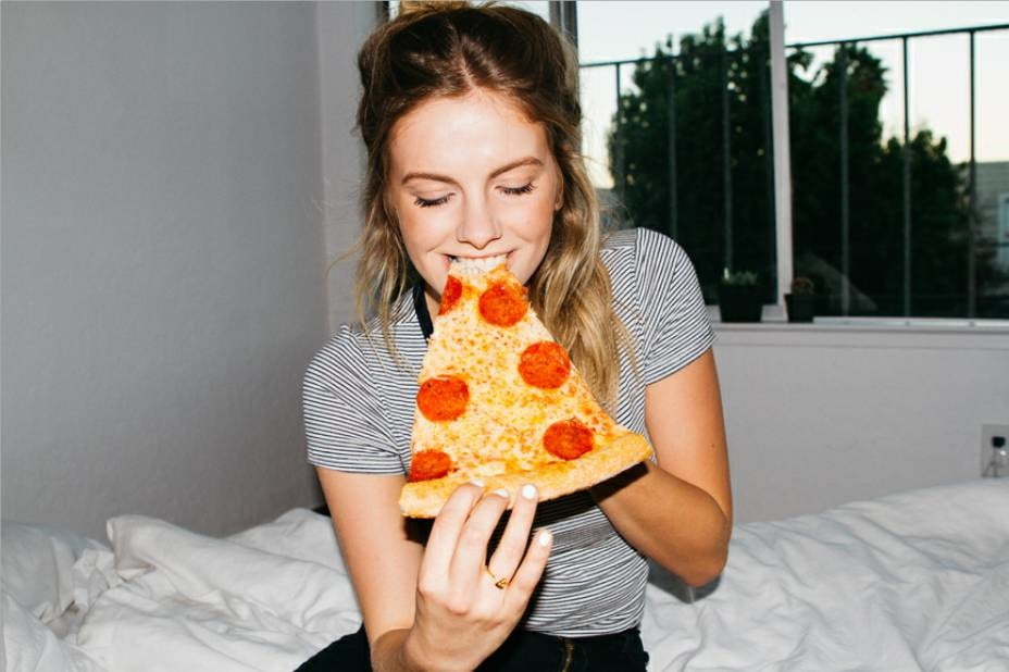 Hot Girls Eating Pizza #88358278
