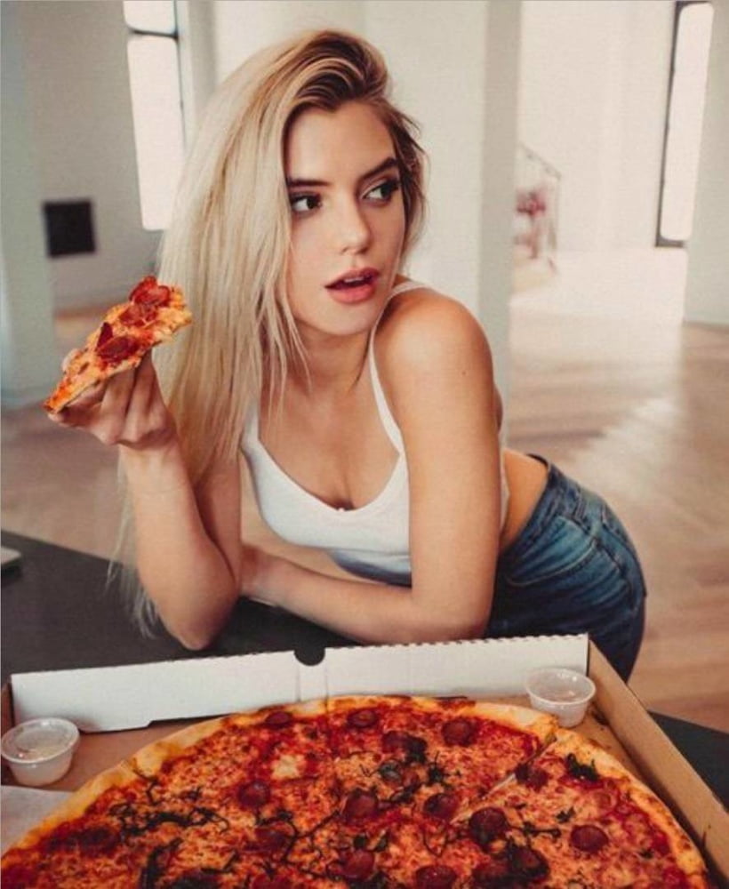 Hot Girls Eating Pizza #88358293