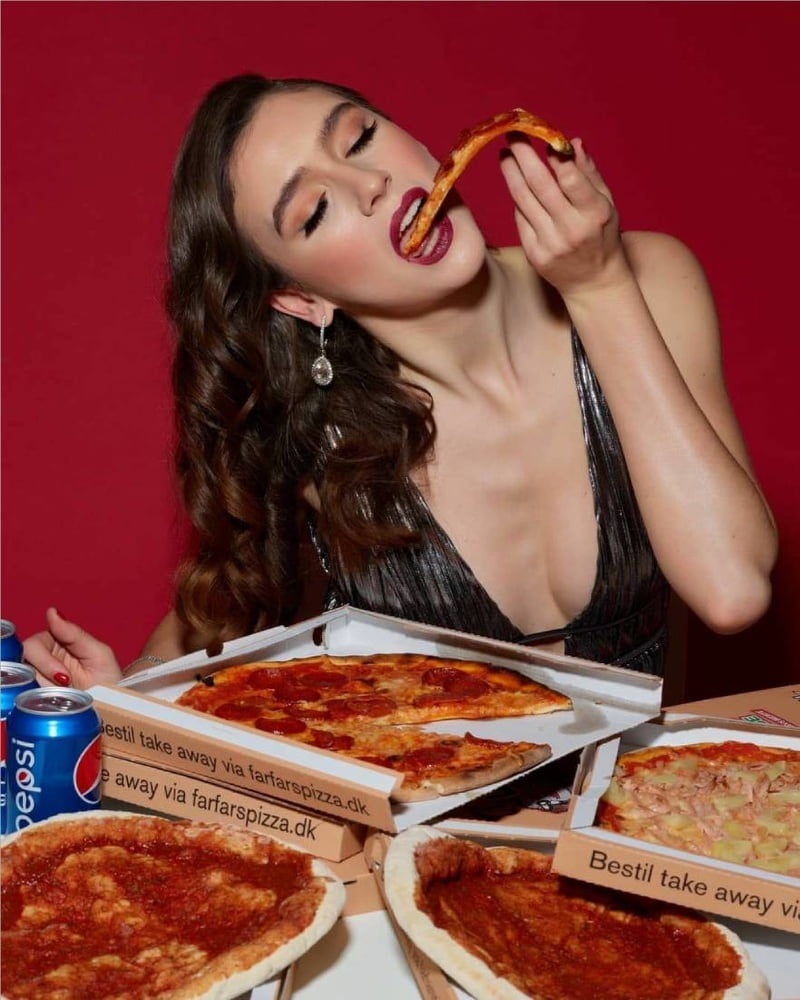 Hot Girls Eating Pizza #88358302