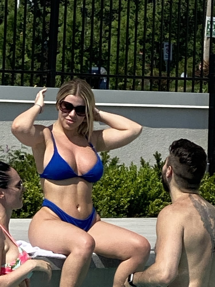 Two friends by the pool #91160357