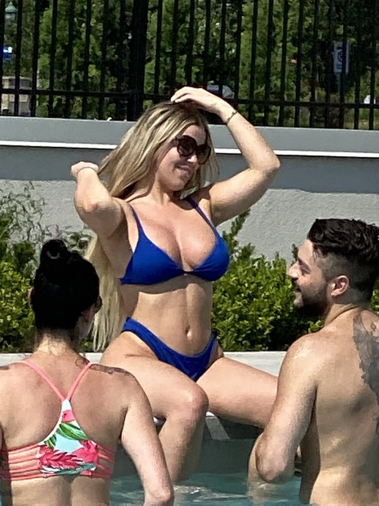 Two friends by the pool #91160358