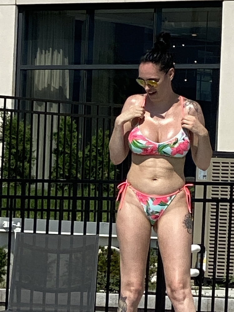 Two friends by the pool #91160359