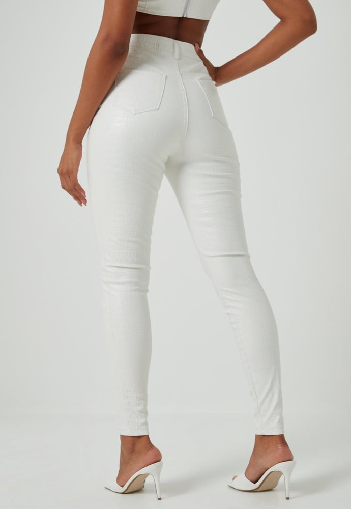 White Leather Pants 3 - by Redbull18 #101892746