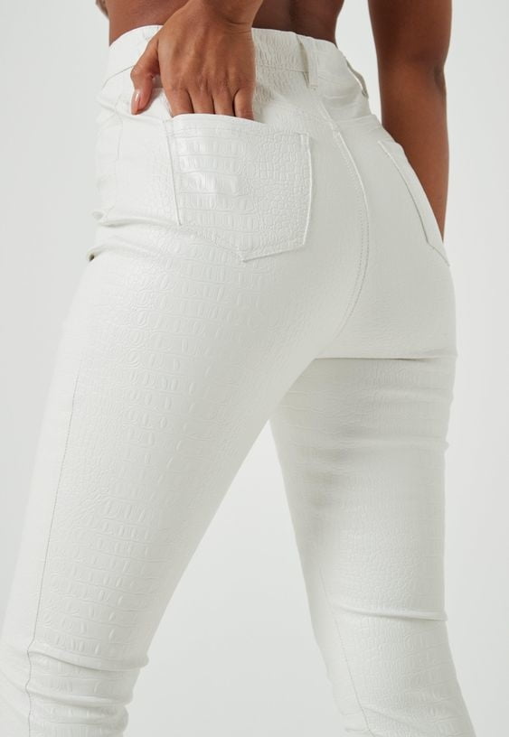 White Leather Pants 3 - by Redbull18 #101892774