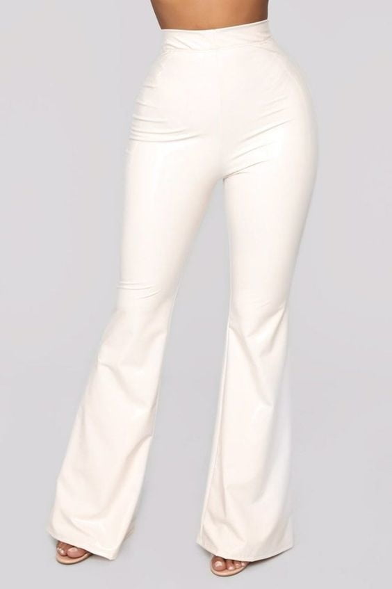 White Leather Pants 3 - by Redbull18 #101892782