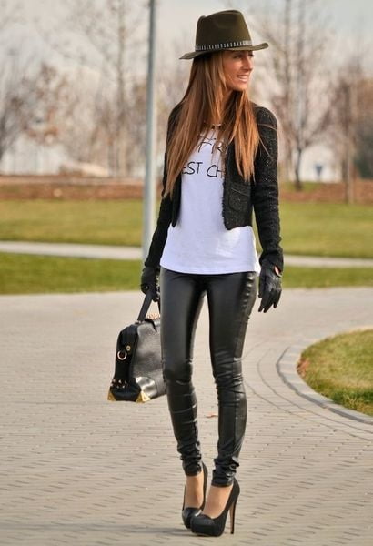 Black Leather Pants 6 - by Redbull18 #102112685