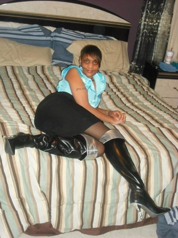 Ebony Goddess wearing Boots no.3 #104763011