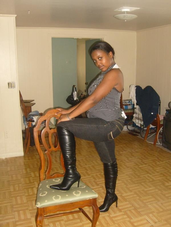 Ebony Goddess wearing Boots no.3 #104763032