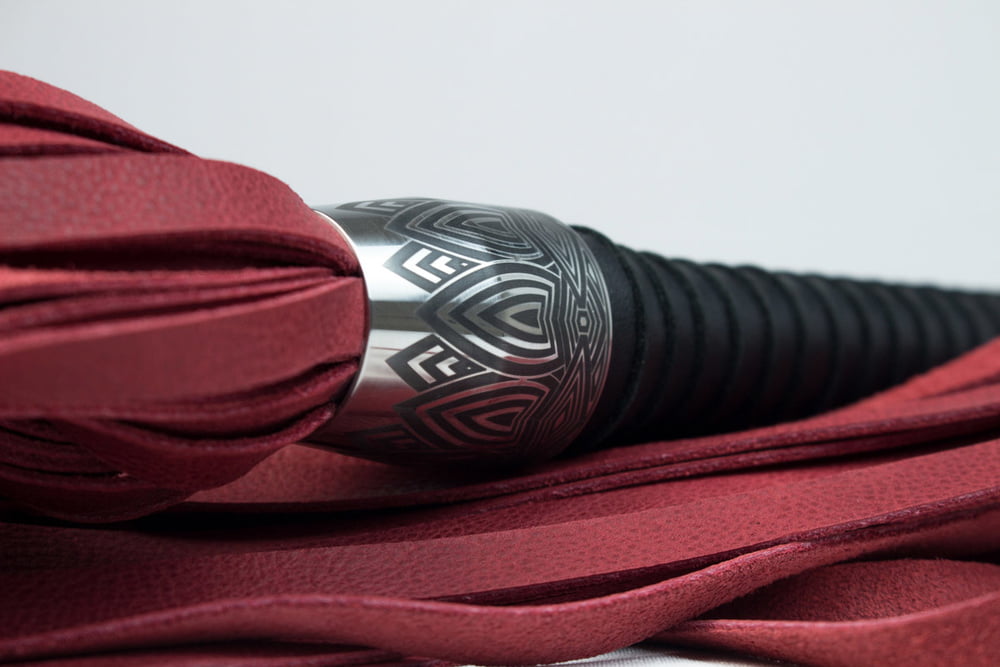 Red leather flogger #94678037