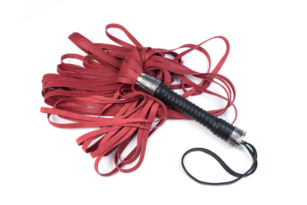 Red leather flogger #94678052